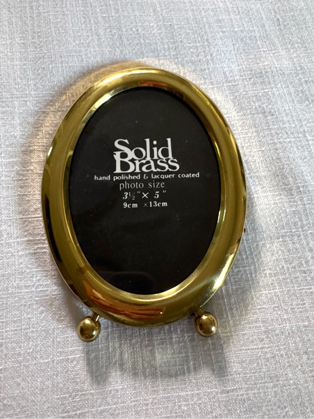 Solid Brass Vintage Oval 3”x 5” Picture Frame